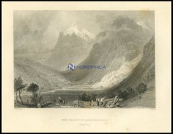 GRINDELWALD: Das Tal, Stahlstich Von Bartlett/Cousen, 1836 - Litografia