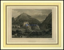 RHÄZÜNS/KANTON GRAUBÜNDEN, Teilansicht, Stahlstich Von Rohbock/Poppel Um 1840 - Lithographies