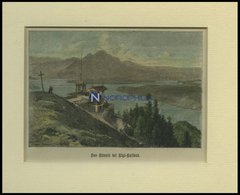 RIGI-KALTBAD: Das Känzeli, Kolorierter Holzstich Um 1880 - Lithografieën