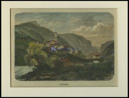 TIEFENKASTEN, Gesamtansicht, Kolorierter Holzstich Um 1880 - Litografía
