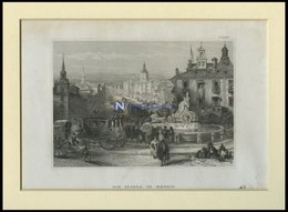 MADRID: Die Algala, Stahlstich Von B.I. Um 1840 - Lithographies
