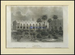 KUBA: Havanna, Plaza De Las Armas, Stahlstich Von B.I. Um 1840 - Litografía