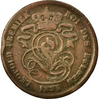 Monnaie, Belgique, Leopold I, 2 Centimes, 1835, TB, Cuivre, KM:4.1 - 2 Centimes