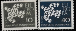 1961 MINT STAMPS SET  ON EUROPA FROM GERMANY /COMMON DESIGN - DOVE ,WITH 19 DOVES SYMBOLIZING 19 MEMBER NATIONS - 1961