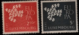 1961 MINT STAMPS SET ON EUROPA FROM LUXEMBOURG /COMMON DESIGN - DOVE ,WITH 19 DOVES SYMBOLIZING 19 MEMBER NATIONS - 1961