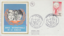 Enveloppe  FDC  1er  Jour  ANDORRE   Année  Internationale  De  La   Jeunsse   1985 - FDC