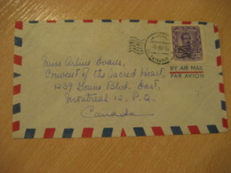 SAN SALVADOR 1954 To Montreal Canada Overprinted Stamp Cancel Air Mail Cover EL SALVADOR - El Salvador