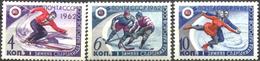 Mint Stamps Winter Sport Figure Skating Hockey Ski Slalom 1962  From USSR  Russia - Inverno