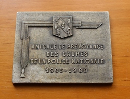 Médaille Amicale De Prévoyance Des Cadres De La Police Nationale 1905-1980 - Police & Gendarmerie