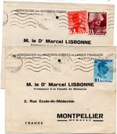 Cond027 2 Enveloppes à Destination De La France Année 1937 - Covers & Documents