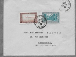1936 Algérie N° . 138 Et 141 Sur Lettre .Envoi D' Alger à Destination De Luxembourg. - Brieven En Documenten