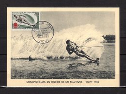 " CHAMPIONNATS DU MONDE DE SKI NAUTIQUE " Sur Carte Maximum De 1963. N° YT 1395. Parfait état CM - Ski Náutico