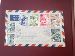 Iceland 1949 CHARITY: BARNASPITALI HOSPITAL On 1953 Air Mail Cover > Schweiz (Island Brief Hôpital Krankenhaus Lettre - Storia Postale