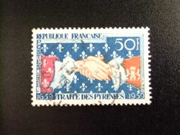 Francia 1959 Traité Des Pyrénées Yvert 1223 FU - 1959-1960 Marianne (am Bug)