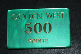 Plaque Jeton De Fête Foraine "Golden West 500 Points" Manège Enfantin - Token - Professionals / Firms