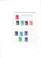 Mayotte Type Marianne Lot 10 Timbres France Surchargés Mayotte Port Offert - Nuevos