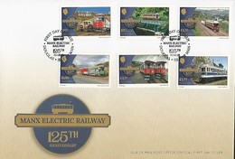 MAN, Isla De/  MAN ELECTRIC RAILWAY 125 ANNIVERSARY - EUROPA 2018 -"PUENTES.- BRIDGES - BRÜCKEN"- FDC SERIE De 6 V. - 2018