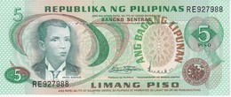 BILLETE DE FILIPINAS DE 5  PISO DEL AÑO 1949 SIN CIRCULAR-UNCIRCULATED  (BANKNOTE-BANK NOTE) - Philippines