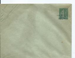 Entier Postal Enveloppe Avec Semeuse 15c Vert. Taxe Réduite à 0F10 - Enveloppes Types Et TSC (avant 1995)