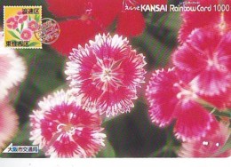 Carte Prépayée Japon * FLEURES * Stamp & Phonecard On Japan Phonecard (316)  Timbre + Télécarte *  Briefmarken & TK - Francobolli & Monete