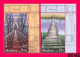 MOLDOVA 2018 Europa CEPT Bridges Eiffel Railway Bridge & Wooden Bridge 2v Mi1031-1032 Sc969-970 MNH - 2018