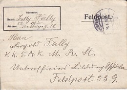 Feldpostbrief Wien Nach K.k. 5. A.K. M.R.St. - Feldpost 339 - 1916 (38537) - Briefe U. Dokumente