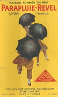 2086 "PARAPLUIE - REVEL - LYON - FRANCE - 1922-ILLUSTRAZIONE DI LEONETTO CAPPIELLO" CARTONCINO  ORIGINALE - Paperboard Signs