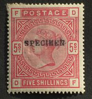 1883 - 1884 GB Yver 87 Neuf * SPECIMEN - Ungebraucht