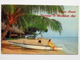 C.P.A. : TAHITI : Bonne Année, Iaorana Ie Matahiti Api, La Jolie Plage à L'Hôtel Bali Hai à Maharepa, MOOREA, Animé,1966 - Tahiti