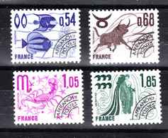Francia - 1977. Preobliteres. Pesci Toro Scorpione Acquario. Bull Fish Scorpio Aquarius Complete MNH Set - Astrologia