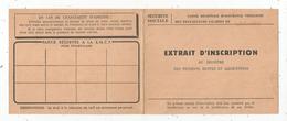 Extrait D'inscription Au Registre Des Pensions , Rentes Et Allocation , Assurance Vieillesse De Limoges , 1957 ,2 Scans - Ohne Zuordnung
