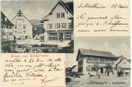 Gruss Aus SCHLEITHEIM Gemeindehausplatz Wirtschaft Z. Frohsinn - Schleitheim