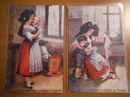 2 CPA 14-18 Alsace - Edition Des Trois Couleurs - Jeune Mère - C1 - Guerra 1914-18