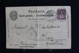 L-131 / Belgique - La Carte Postal A Circulé De (Suisse ) - Genève A Hui( Nord)  En  1906 .- - Braine-le-Comte