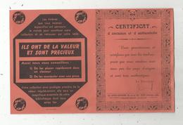 Certificat D'émission Et D'authenticité ,timbres De Collection, Sté Lutéce Diffusion ,Colombes 2 Scans , Frais Fr 1.65 E - Ohne Zuordnung