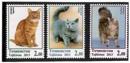 Tajikistan.2013 Cats. 3v: X 2.00   Michel # 614-16 - Tayikistán