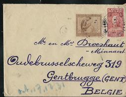 Lettre Avec N° 110 Et 141 Pour Gentbrugge - Covers & Documents