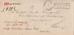 Preussen Paketbegleitbrief R2 Greifenhagen 3.6. Nach Stettin K2 Stettin 4.6. Packk. - Lettres & Documents