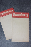 Lot De 2 Carnets De Garçon De Café "Bière Kronenbourg" à Obernai - Alsace - Invoices