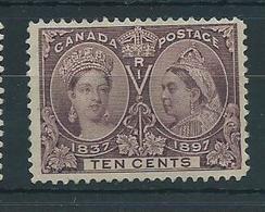 Canada 1897 Jubilee Issue Hm Sg131 10 Cents - Neufs