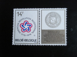 Belgique - Année 1976 - Bicentenaire Indépendance Des Etats-Unis - Y.T. 1792 - Neuf (**) Mint (MNH) - Unused Stamps