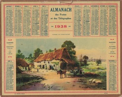 ALMANACH DES POSTES 1938 - FORMAT LIVRET CARTONNE SIMPLE- COMPLET AVEC CARTE - DEPARTEMENT L'ISERE - Big : 1941-60