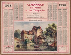 ALMANACH DES POSTES 1938 - FORMAT LIVRET CARTONNE SIMPLE- COMPLET AVEC CARTE - DEPARTEMENT LA SARTHE. - Big : 1941-60