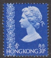 Hong Kong 1975 Queen Elizabeth II Definitives 30c Ultramarine, Mint Never Hinged - Ungebraucht