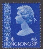 Hong Kong 1975 Queen Elizabeth II Definitives 30c Ultramarine, Mint Never Hinged - Unused Stamps