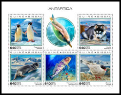 GUINEA BISSAU 2018 **MNH Antarctica Animals Tiere Der Antarktis Antarctique Animaux M/S - OFFICIAL ISSUE - DH1851 - Fauna Antártica