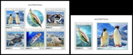 GUINEA BISSAU 2018 **MNH Antarctica Animals Tiere Der Antarktis Antarctique Animaux M/S+S/S - IMPERFORATED - DH1851 - Antarktischen Tierwelt