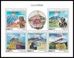 GUINEA BISSAU 2018 **MNH Volcanoes Vulkane Volcans M/S - IMPERFORATED - DH1851 - Volcanos