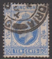 Hong Kong Scott 95 1904 King Edward 10c Ultramarine, Used - Oblitérés