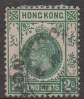 Hong Kong Scott 110 1912 King George V Definitive 2c Green, Used - Oblitérés